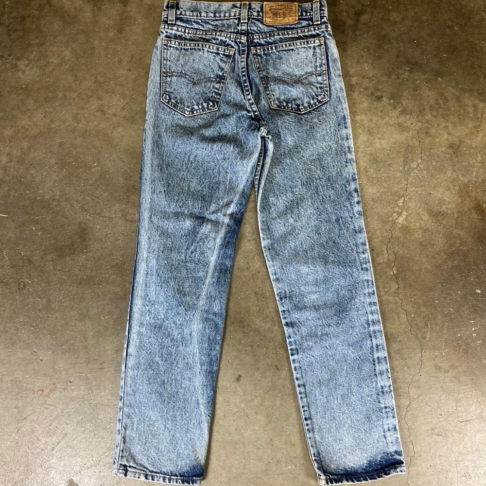Vintage 80s student Levi's blue medium dark acid wash denim jeans Women's 26"